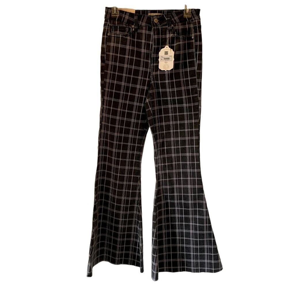 Altar'd State NWT Women's Ciara‎ Retro Striped Flare Jeans High Waisted Sz 26